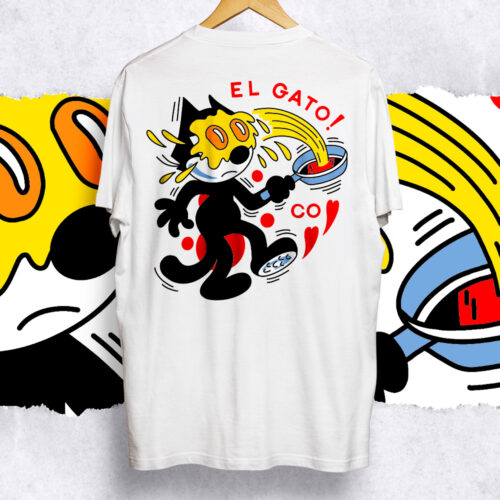 CAMISETA EL GATO FELIX X @BORJASILGADO